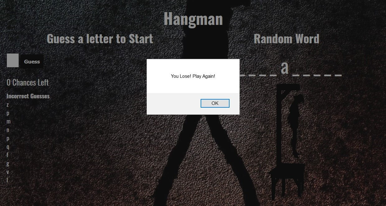 Portfolio - Javascript Hangman